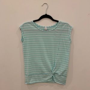 Ivivva - Light Blue and White Striped Top